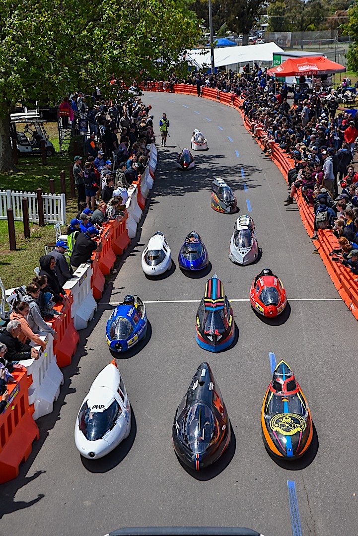 Energy Efficient Vehicles and Electric Vehicles participate in the 24 hour endurance trial at the Energy Breakthrough - Maryborough, Victoria.