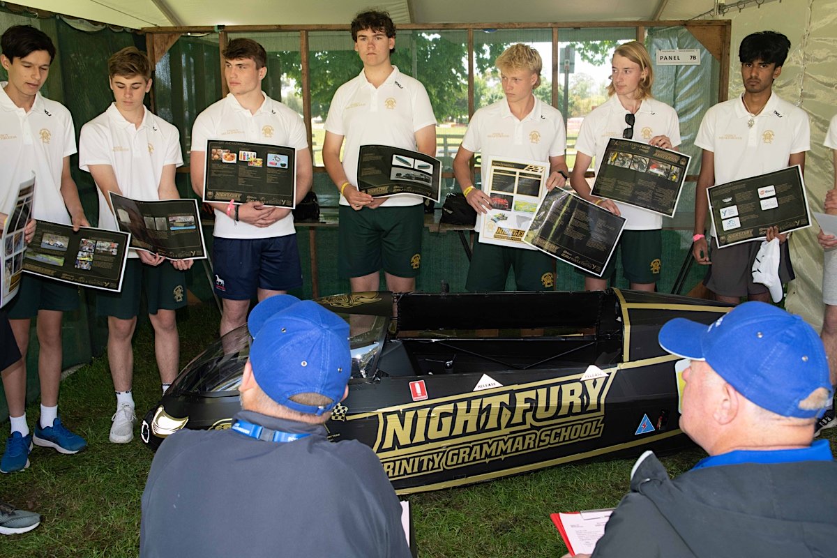Students participate in the Display & Presentation assessment at the Energy Breakthrough - Maryborough, Victoria.