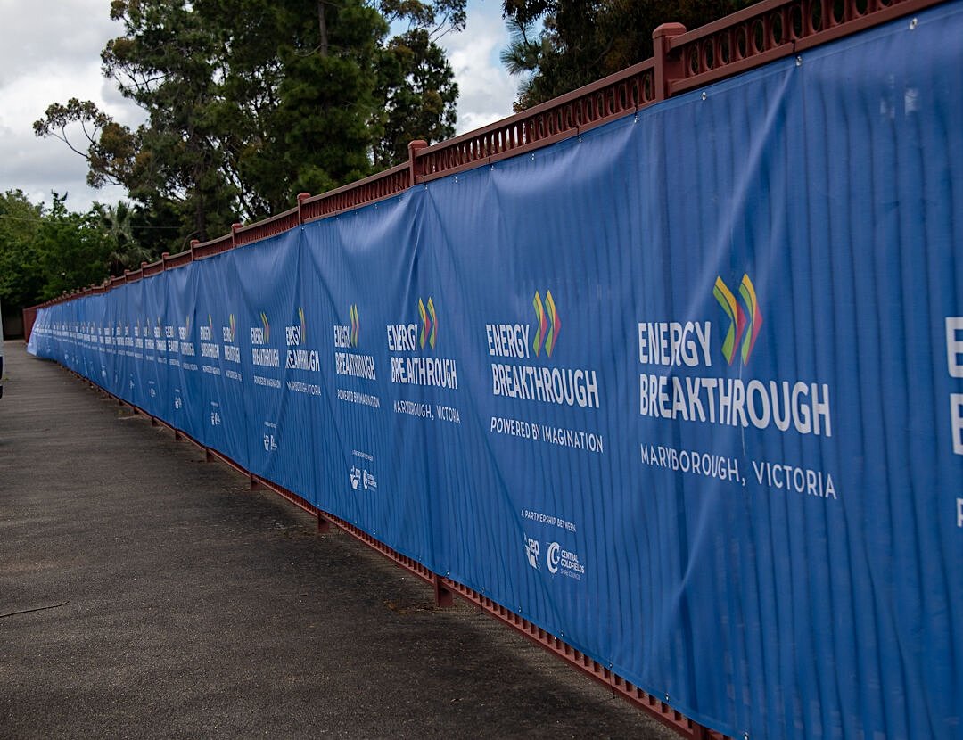 Signage at the Energy Breakthrough event in Maryborough