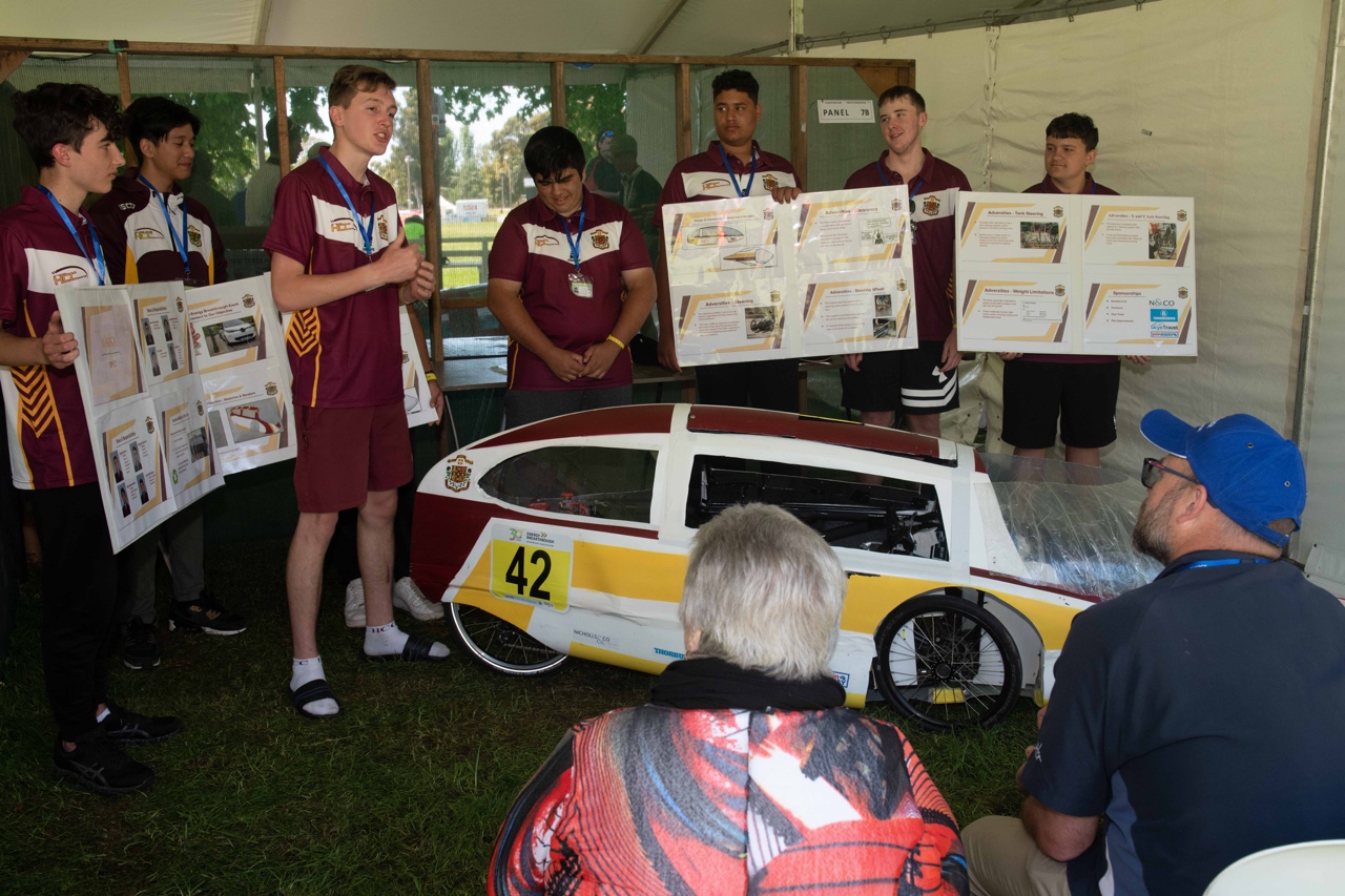 Students participate in the Display & Presentation assessment at the Energy Breakthrough - Maryborough, Victoria