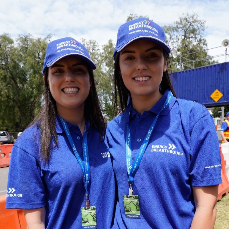 Two Energy Breakthrough Volunteers smiling