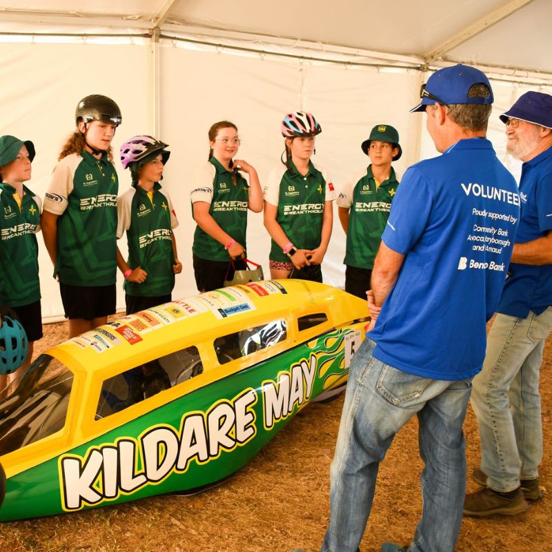 Energy Breakthrough Volunteers assessing a vehicle