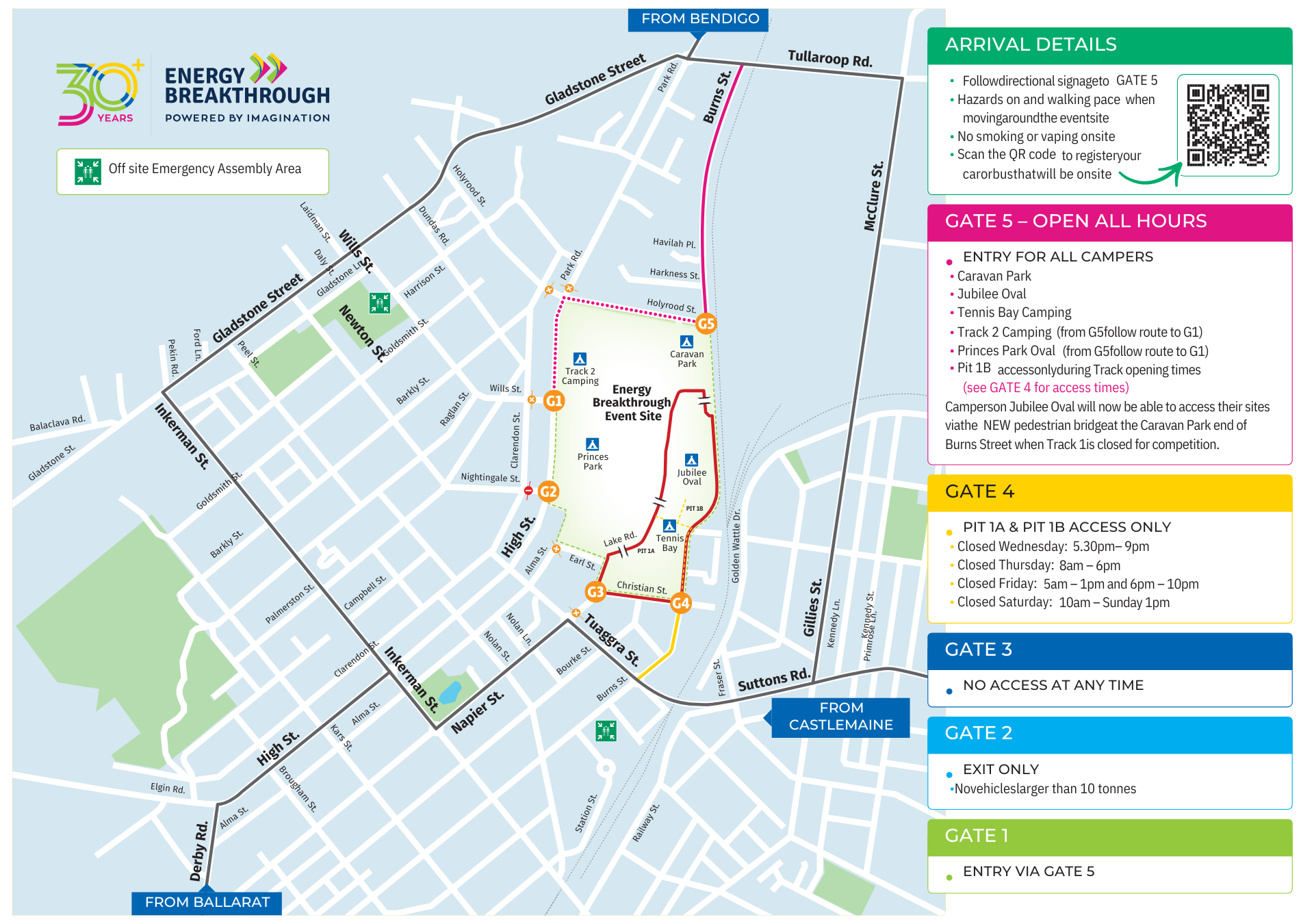EB Detour and Traffic Map